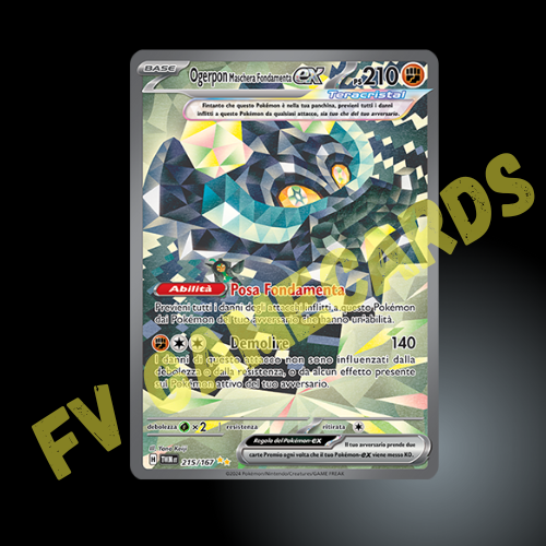 Pokémon TCG- TWM 215/167 – Ogerpon Maschera Fondamenta ex – Full Art Segreta